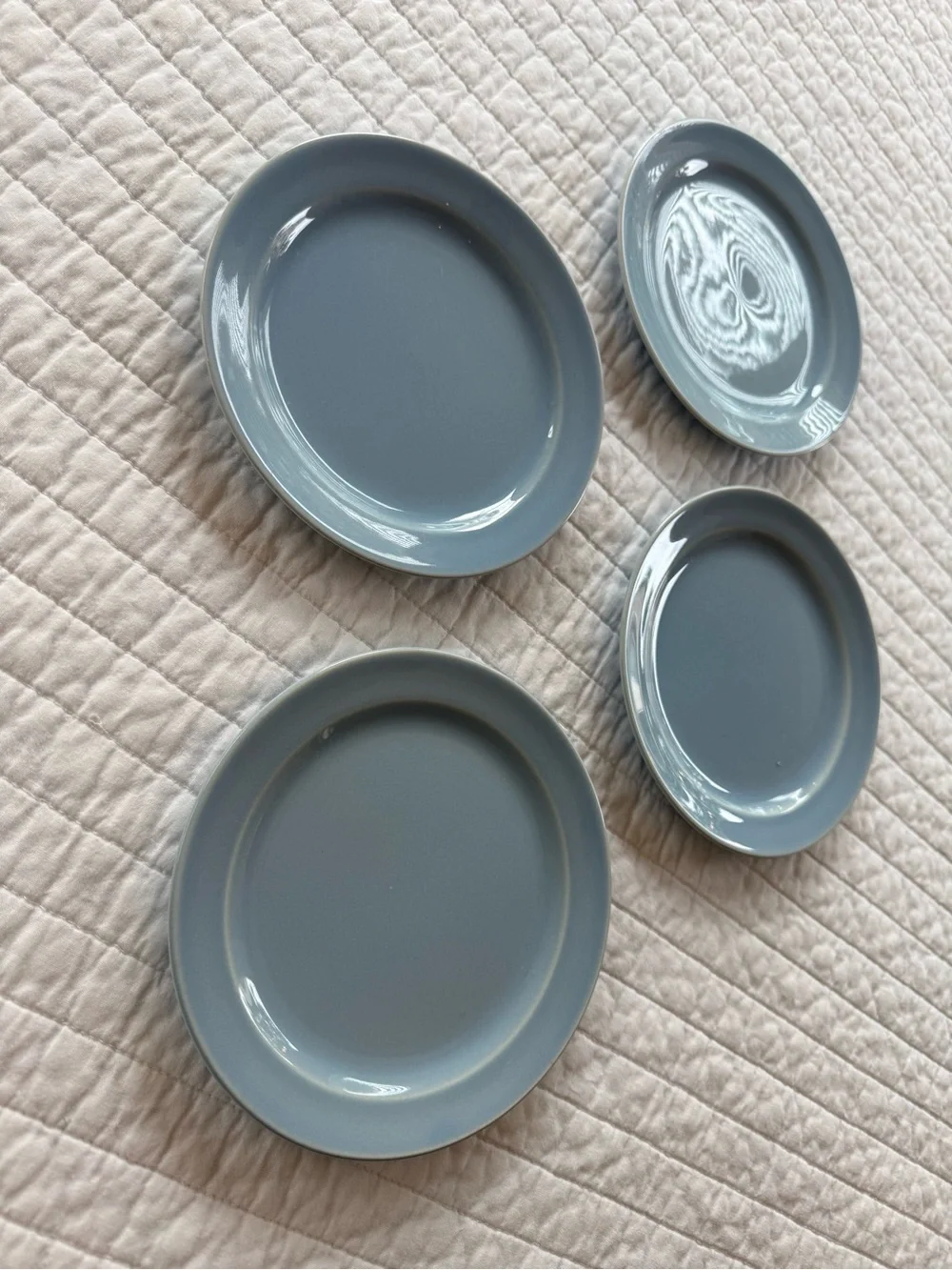 Vintage Lu-Ray Pastels Blue Plates Salad Bread Dessert - 6-3/8” Spring Easter